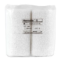 Pansement-plâtre Marmolite R 5 cm x 2,7 mètres (sac de quatre unités) Pansement-plâtre Marmolite R 5 cm x 2,7 mètres (sac de quatre unités)